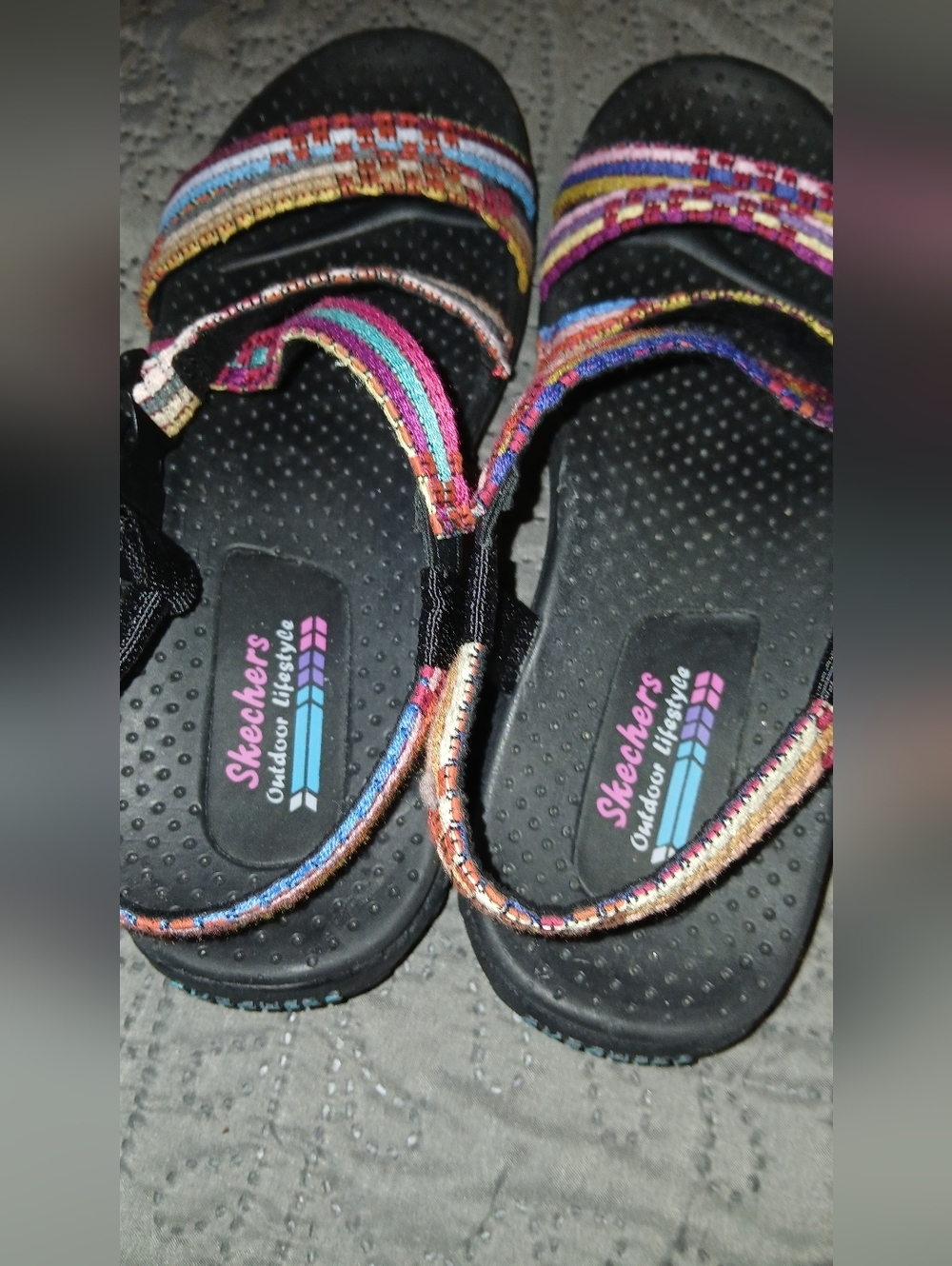 Skechers Reggae Sew Me Boho Sandals Womens 7 Granola Hiking Hippie Active - Picture 3 of 6